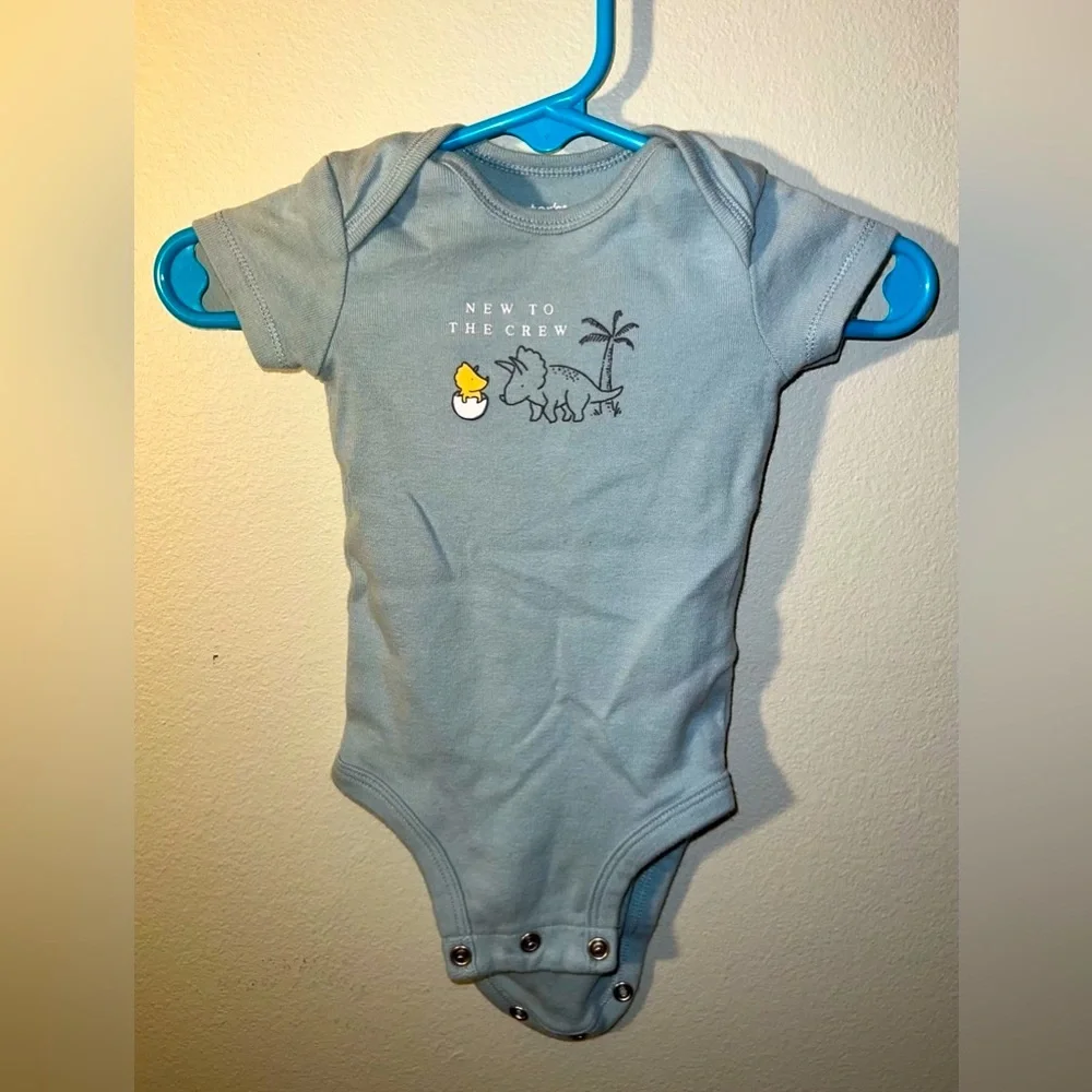 5 FOR 1 Carter’s Baby Dinosaur Short Sleeve Bodysuit Onesies! Size 3 Months.